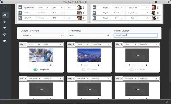 Online esports scoreboard generator with real-time updates